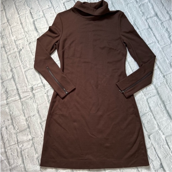 Boston Proper Turtleneck Long Sleeve Dress - Picture 2 of 8